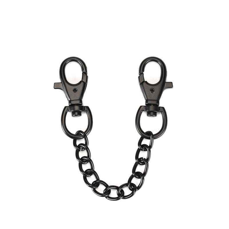 Liebe Seele - Vegan Fetish - Luxe Vegan Handboeien Met Zwart Metalen Hardware-Laced-up.nl