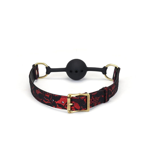 Liebe Seele - Victorian Garden - Ball Gag - Zwart/Rood-Laced-up.nl