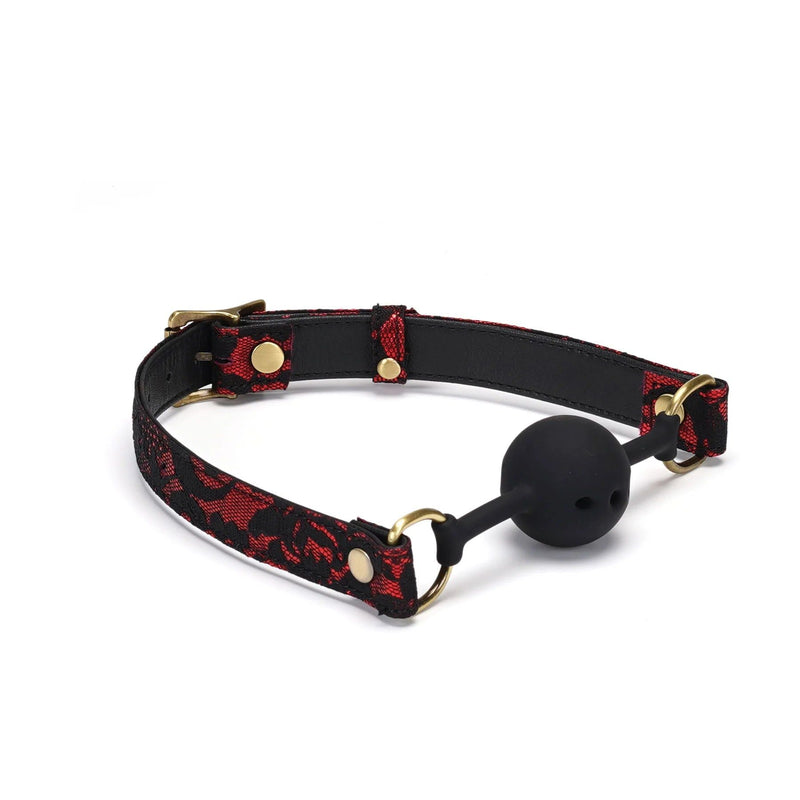 Liebe Seele - Victorian Garden - Ball Gag - Zwart/Rood-Laced-up.nl