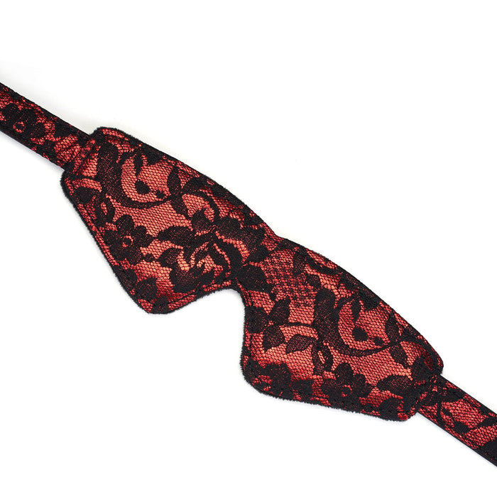 Liebe Seele - Victorian Garden - Blinddoek Met Zachte Pluche Binnenvoering - Vegan Friendly - Zwart/Rood-Laced-up.nl