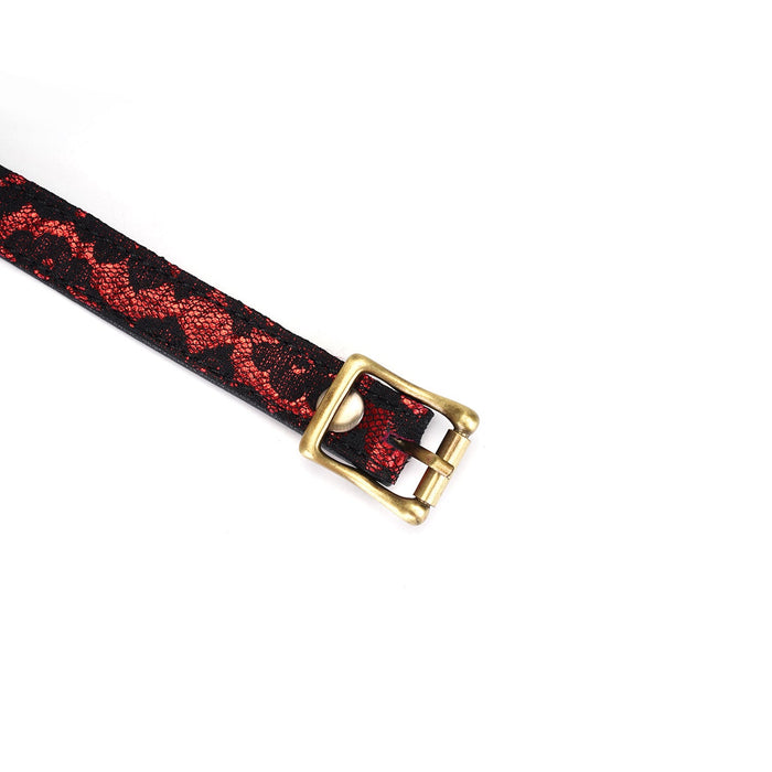 Liebe Seele - Victorian Garden - Blinddoek Met Zachte Pluche Binnenvoering - Vegan Friendly - Zwart/Rood-Laced-up.nl