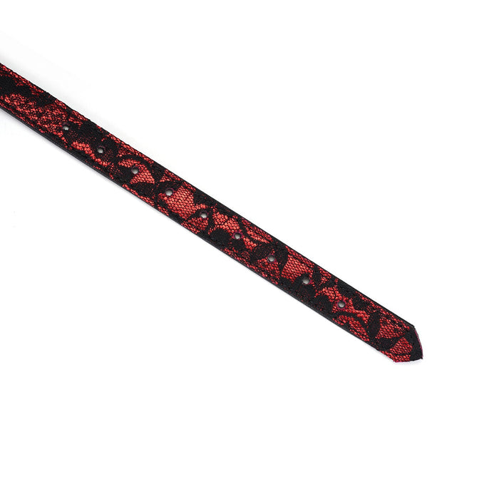 Liebe Seele - Victorian Garden - Blinddoek Met Zachte Pluche Binnenvoering - Vegan Friendly - Zwart/Rood-Laced-up.nl