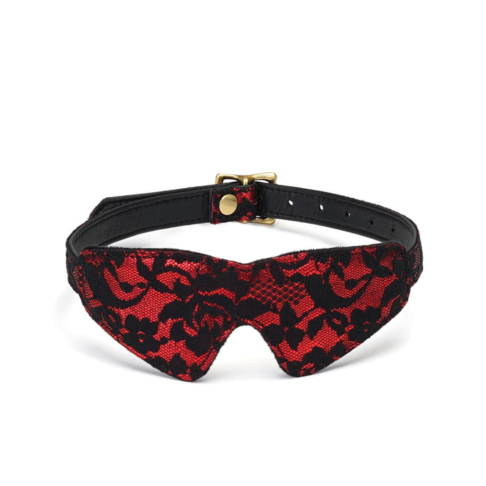 Liebe Seele - Victorian Garden - Blinddoek Met Zachte Pluche Binnenvoering - Vegan Friendly - Zwart/Rood-Laced-up.nl