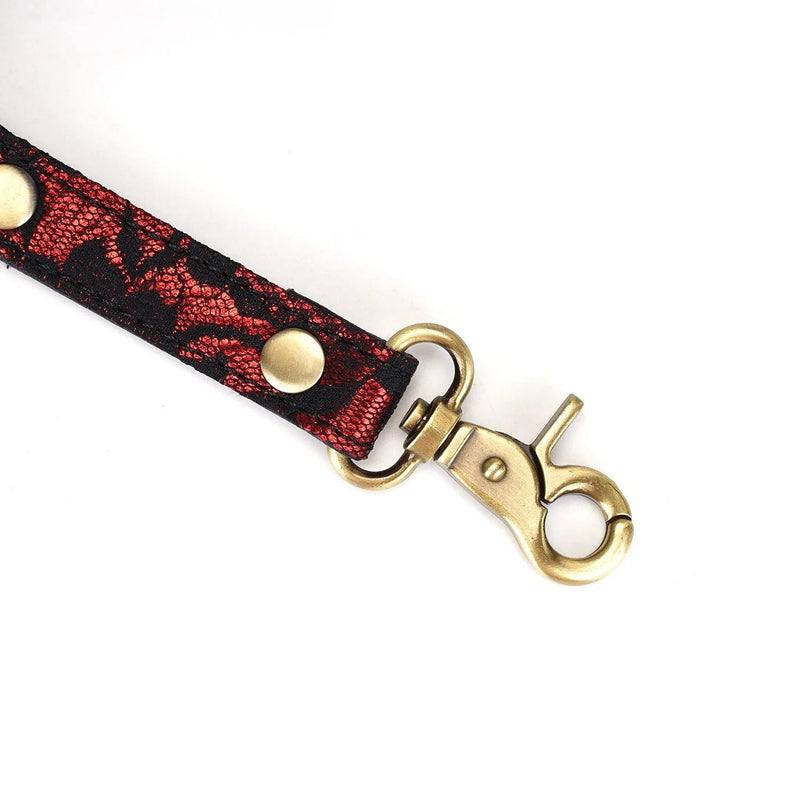 Liebe Seele - Victorian Garden Exclusieve Hogtie - Vegan Friendly - Zwart/Rood-Laced-up.nl