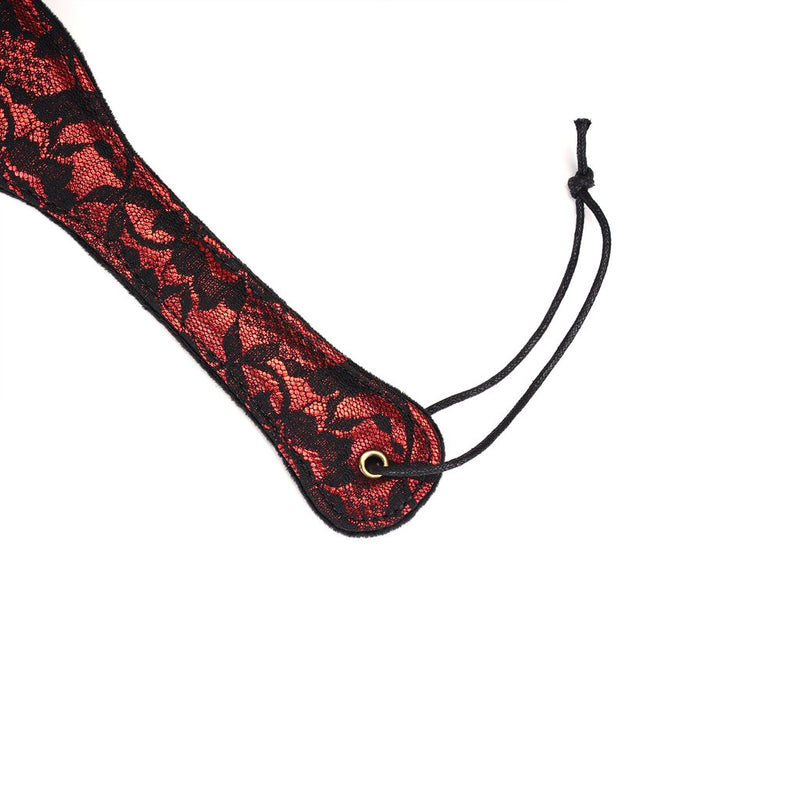 Liebe Seele - Victorian Garden Paddle - Exclusieve Spanking Plak - Vegan - Rood/Zwart-Laced-up.nl
