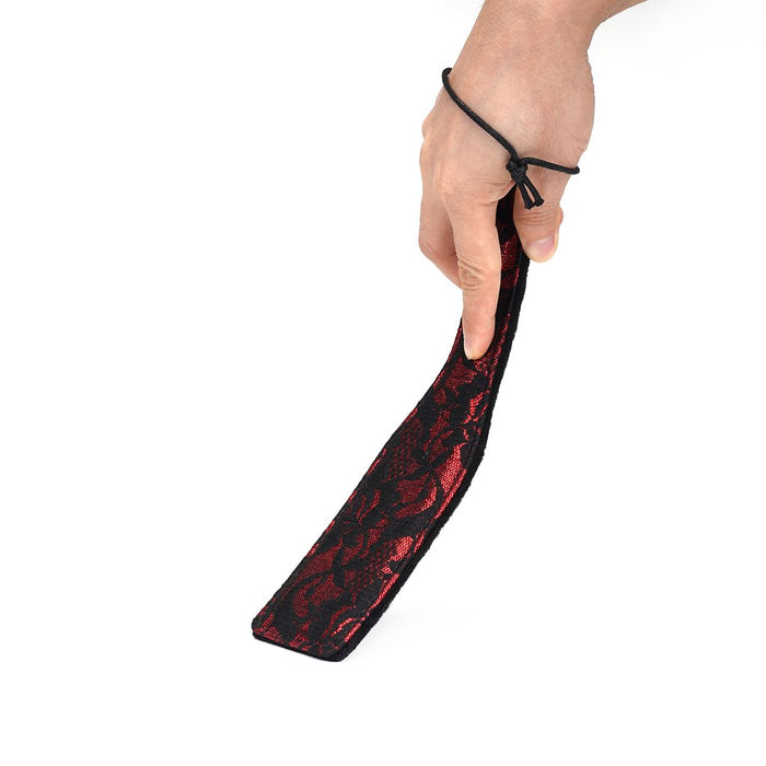Liebe Seele - Victorian Garden Paddle - Exclusieve Spanking Plak - Vegan - Rood/Zwart-Laced-up.nl