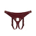 Liebe Seele - Wine Red Exclusief Leren Strap-On Harnas-Laced-up.nl