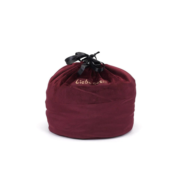 Liebe Seele - Wine Red Fluwelen Storage Bag - Opbergtas - Cilindervormig-Laced-up.nl