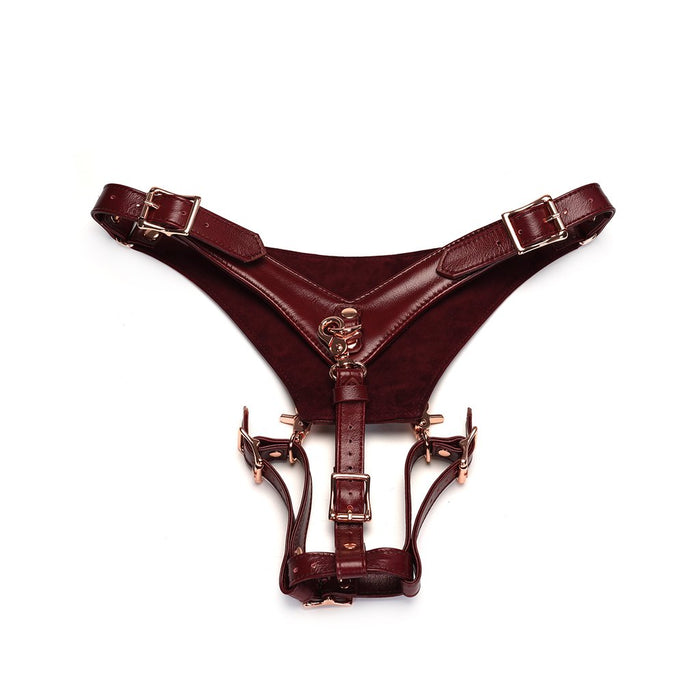 Liebe Seele - Wine Red - Forced Orgasm - Gedwongen Orgasme - Harness Belt - Harnas Riem-Laced-up.nl