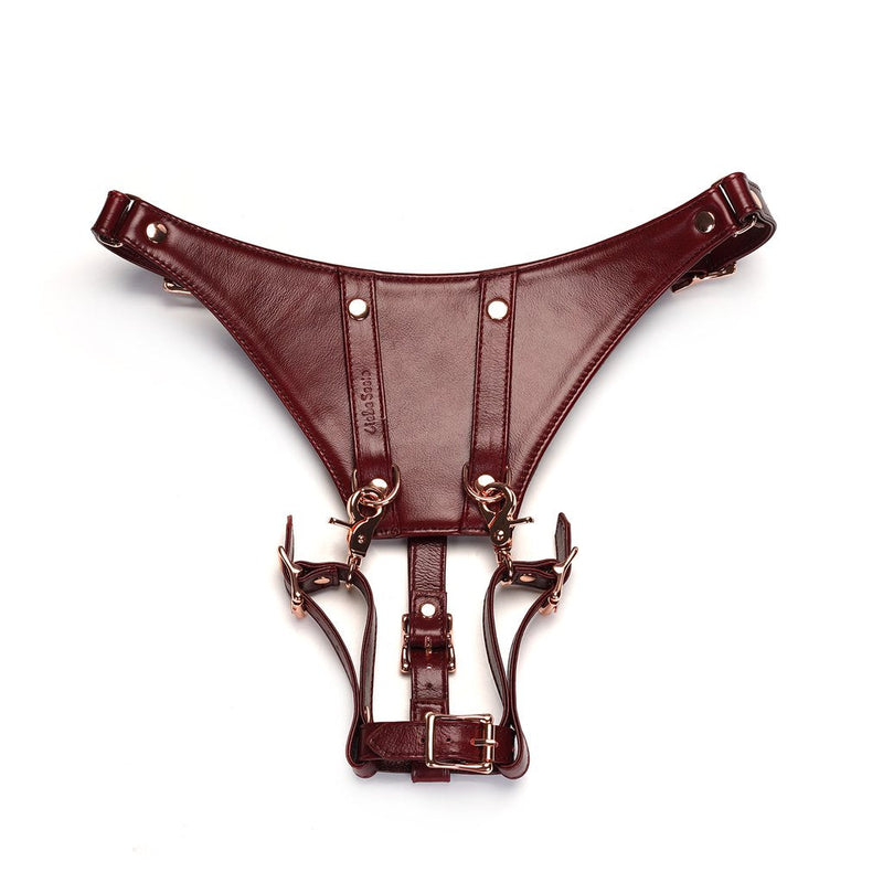 Liebe Seele - Wine Red - Forced Orgasm - Gedwongen Orgasme - Harness Belt - Harnas Riem-Laced-up.nl