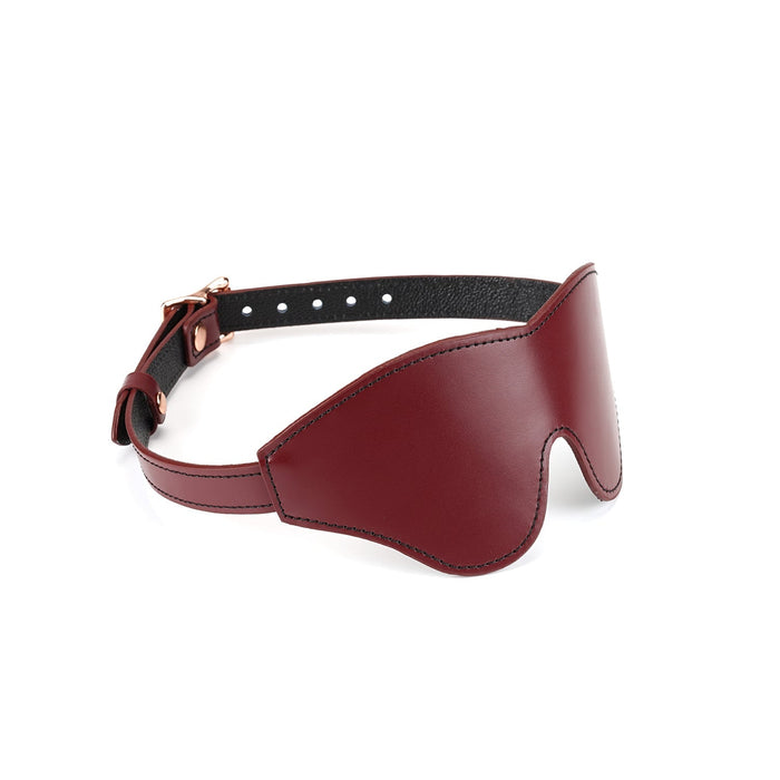 Liebe Seele - Wine Red Luxe En Exclusieve Lederen Blinddoek - wijnrood-Laced-up.nl