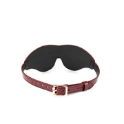 Liebe Seele - Wine Red Luxe En Exclusieve Lederen Blinddoek - wijnrood-Laced-up.nl
