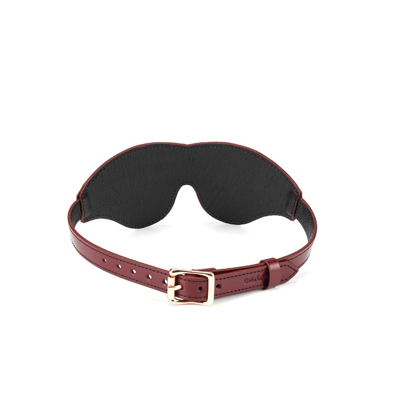 Liebe Seele - Wine Red Luxe En Exclusieve Lederen Blinddoek - wijnrood-Laced-up.nl