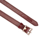 Liebe Seele - Wine Red Luxe En Exclusieve Lederen Blinddoek - wijnrood-Laced-up.nl