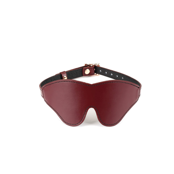 Liebe Seele - Wine Red Luxe En Exclusieve Lederen Blinddoek - wijnrood-Laced-up.nl