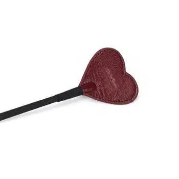 Liebe Seele - Wine Red - Riding Crop - Paardrijzweep met hartvormige lederen tip - Luxe En exclusief ontwerp-Laced-up.nl