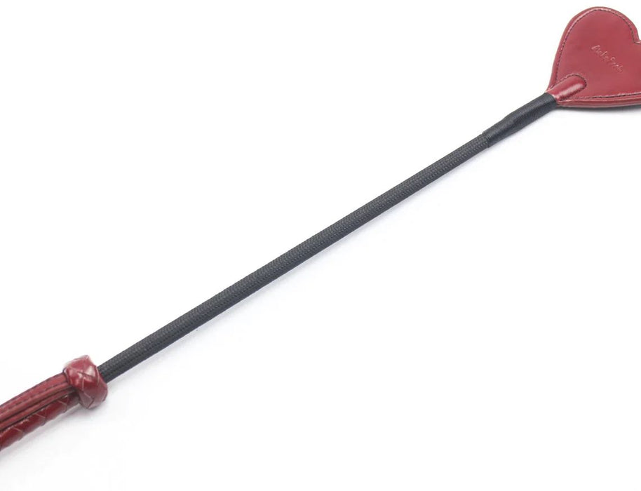 Liebe Seele - Wine Red - Riding Crop - Paardrijzweep met hartvormige lederen tip - Luxe En exclusief ontwerp-Laced-up.nl