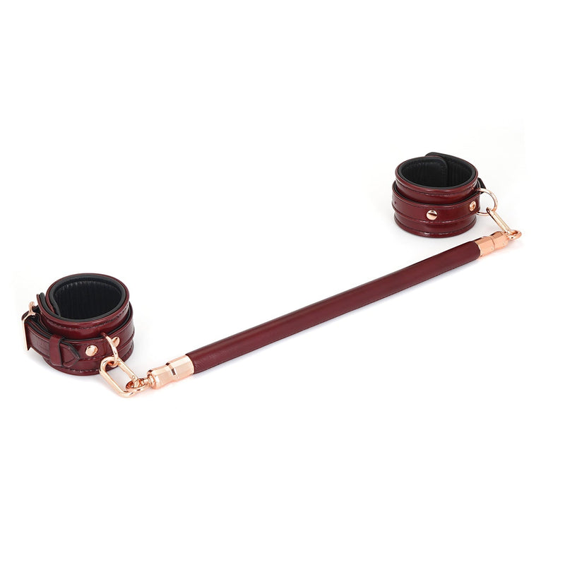 Liebe Seele - Wine Red - Barre d'écartement recouverte de cuir - Design exclusif et luxueux - rouge vin - Laced-up.nl