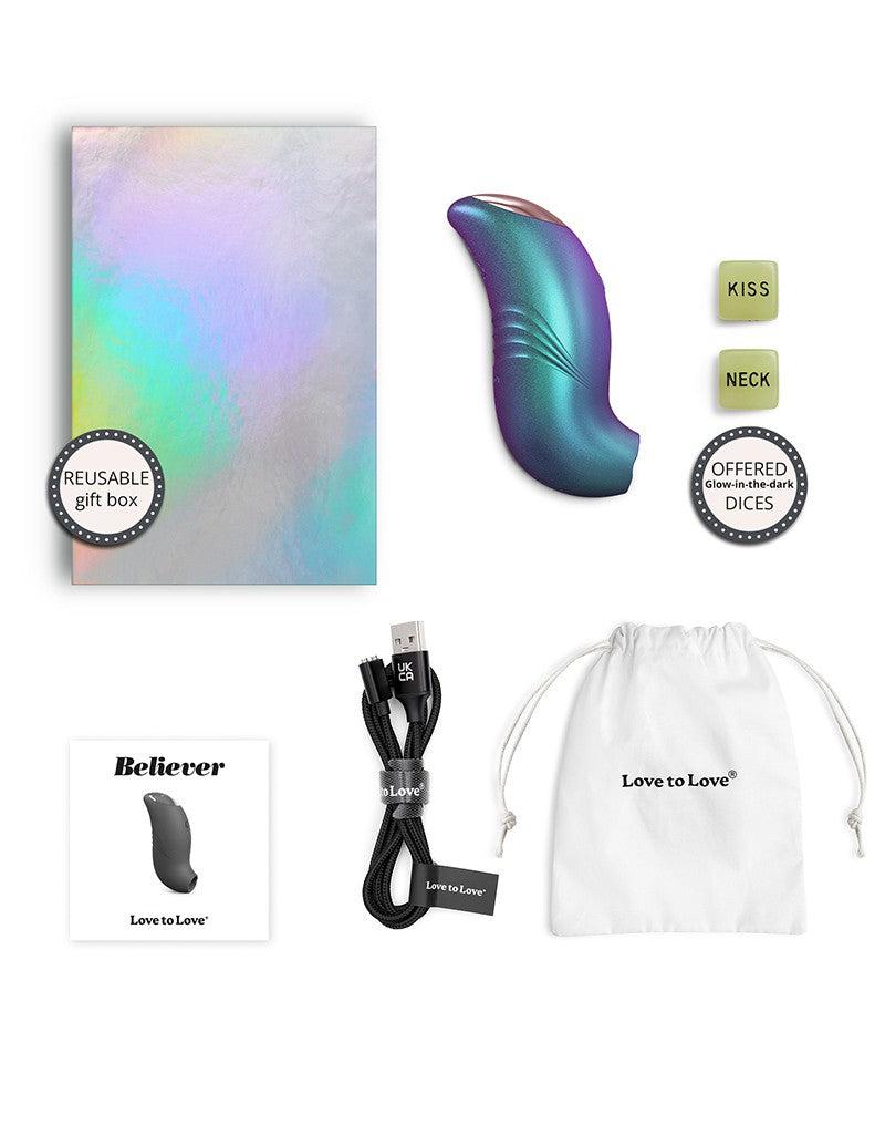 Love to Love - Believer - Luchtdruk Vibrator - Clitoris Vibrator - Turquoise-Laced-up.nl