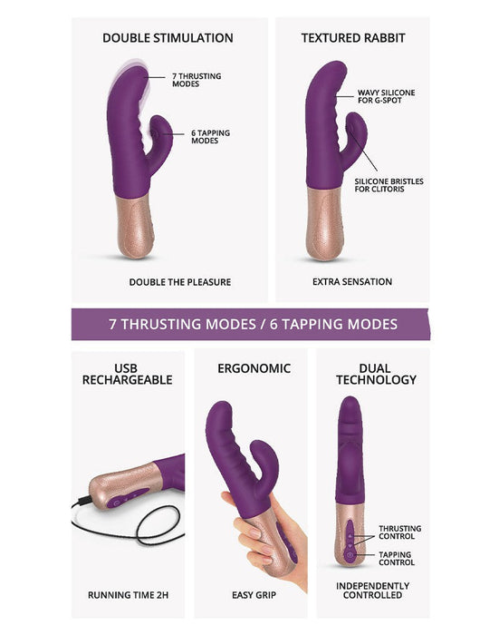 Love to Love - SASSY BUNNY Rabbit Vibrator - Paars-Laced-up.nl