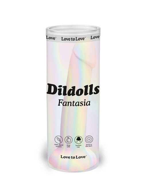 Love to Love - Siliconen Dildo Fantasia - Glow-in-the-dark Pastel-Erotiekvoordeel.nl