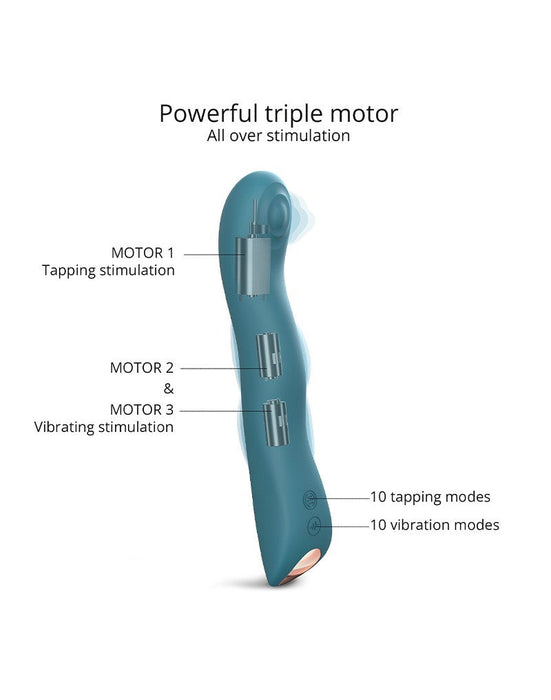 Love to Love - Swap - P-spot & G-spot Vibrator Met Tapping Functie - Blauw-Laced-up.nl
