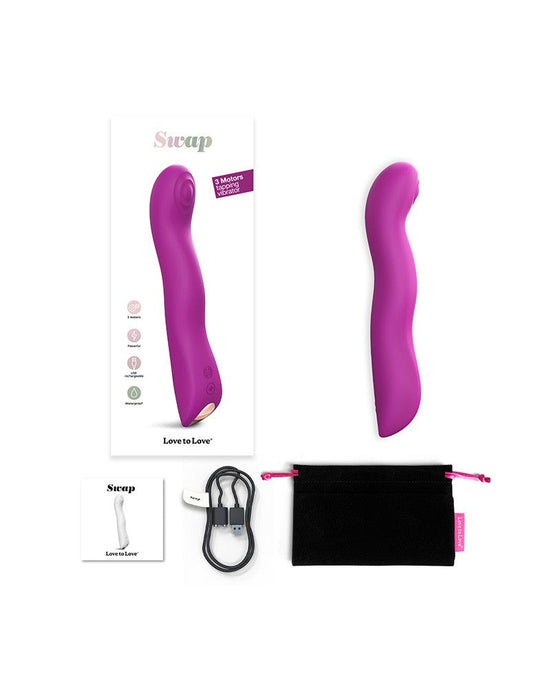Love to Love - Swap - P-spot & G-spot Vibrator - Met Tapping Functie - Dieproze-Laced-up.nl