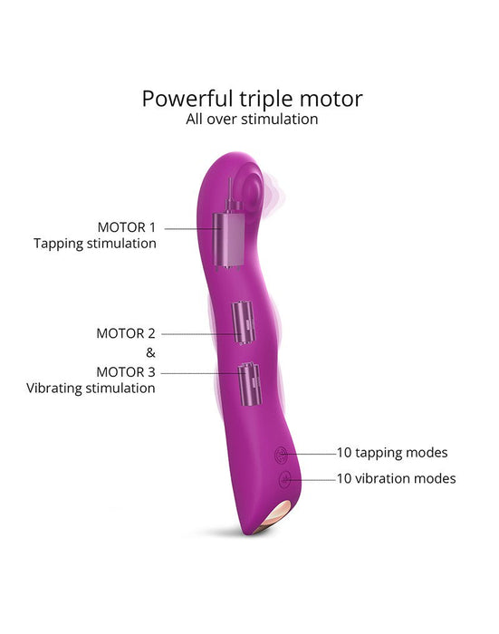Love to Love - Swap - P-spot & G-spot Vibrator - Met Tapping Functie - Dieproze-Laced-up.nl
