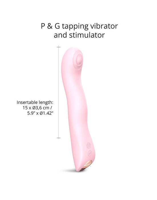 Love to Love - Swap - P-spot & G-spot Vibrator - Met Tapping Functie - Lichtroze-Laced-up.nl