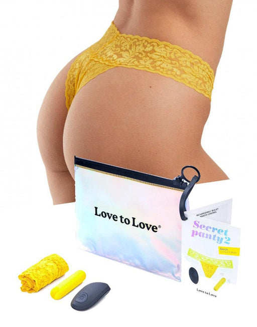 Love to Love - Vibrerend Slipje - Secret Panty 2 - Geel-Laced-up.nl