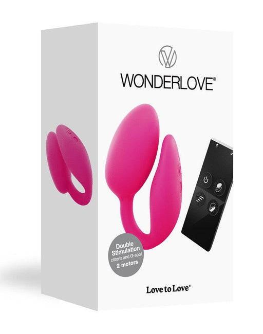 Love to Love - Wonderlove - Partner Vibrator Met 2 Motoren En Afstandsbediening - Roze-Erotiekvoordeel.nl