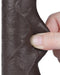 LoveToy - Dubbellaags Sliding Skin Dildo - 18,3 cm x Ø 3,5 cm - Bruin-Erotiekvoordeel.nl