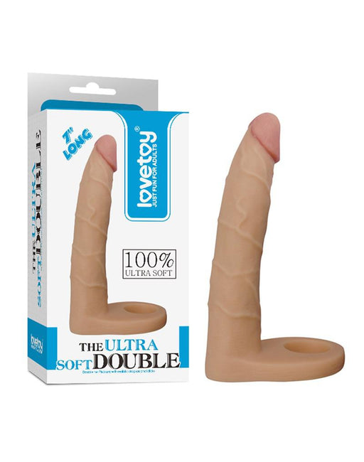 Lovetoy - Voorbinddildo Voor Dubbele Penetratie - Ultrasoft Double - 18 cm-Erotiekvoordeel.nl