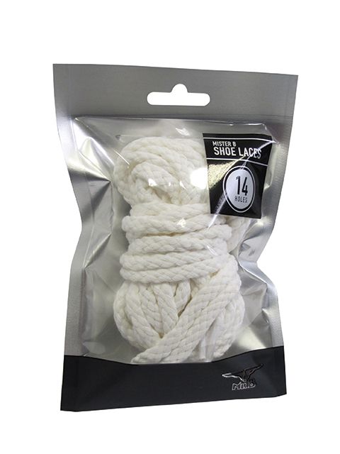 Mister B - Schoenveters voor Kistjes - Wit - 10 gaten - 175 cm-Laced-up.nl
