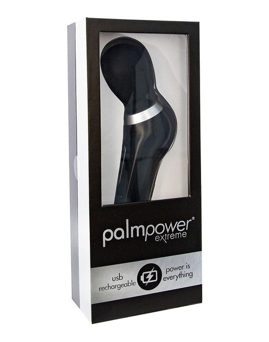 PalmPower Extreme Wand Vibrator - ergonomisch gevormd En extreem krachtig - Zwart-Erotiekvoordeel.nl