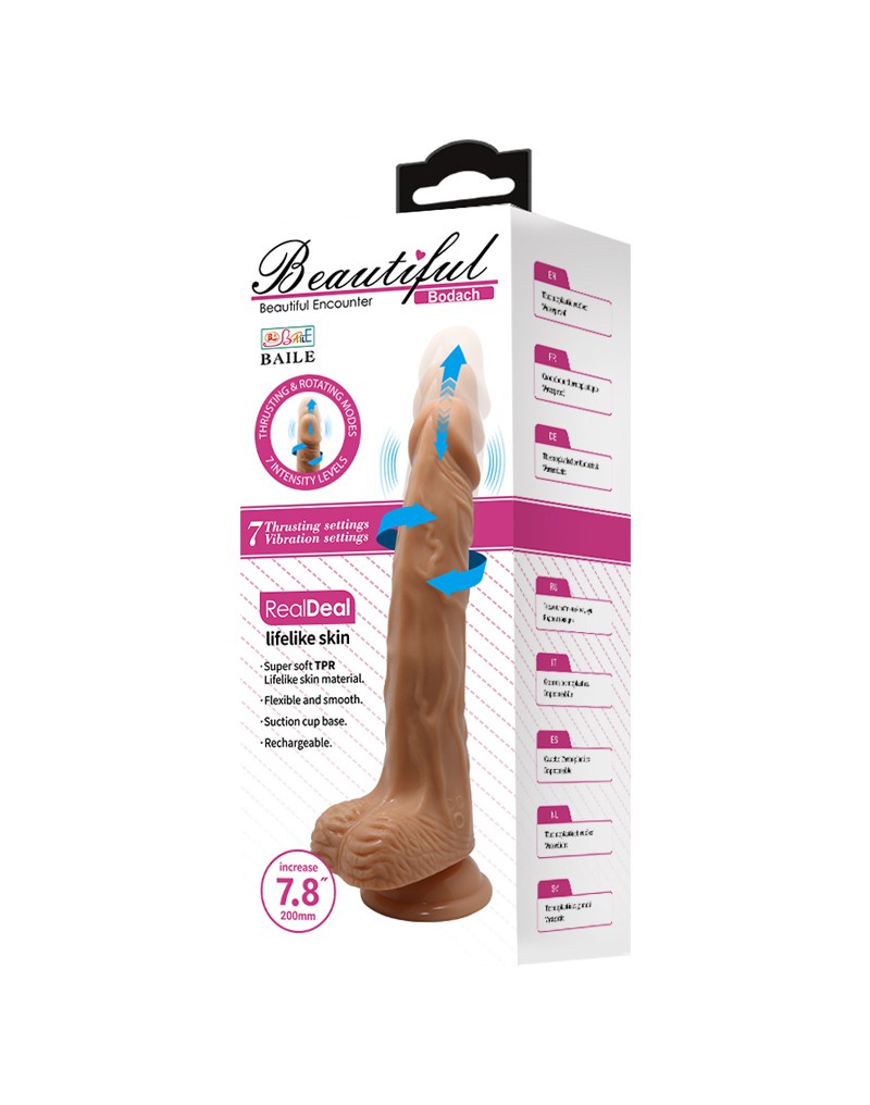 Pretty Love - Bodach - Vibrerende Dildo - Medium Huidskleur-Laced-up.nl