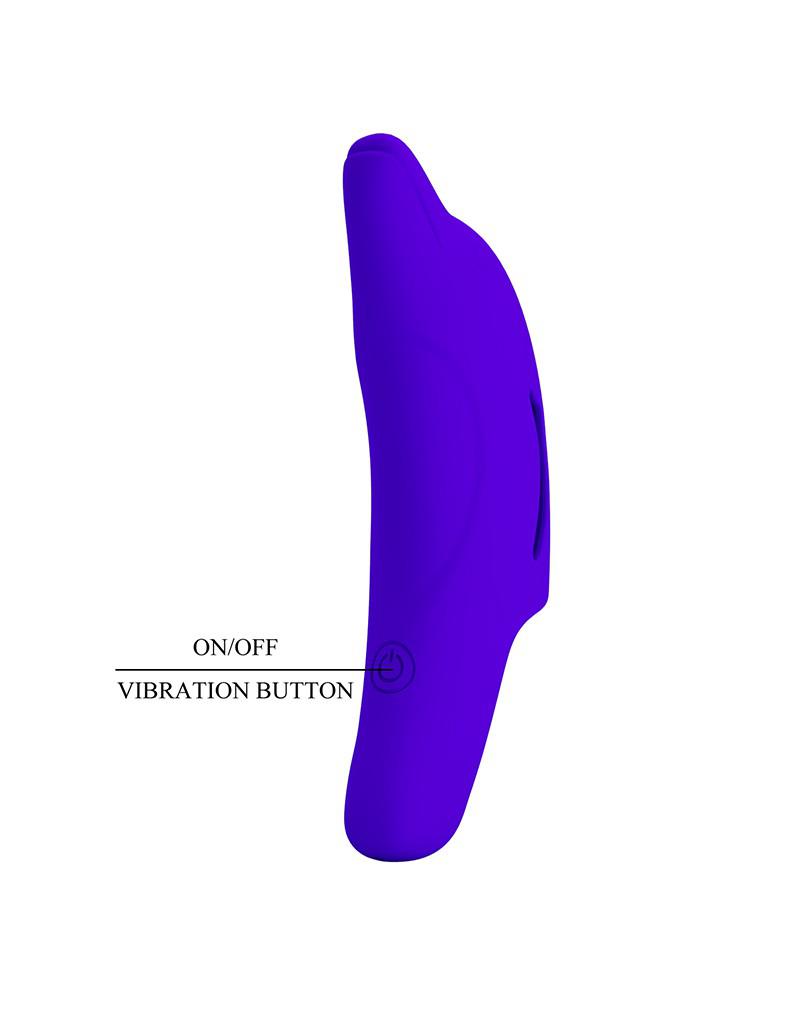 Pretty Love - Delphini - Vinger Vibrator - Paars - Siliconen - USB Oplaadbaar - 10 standen-Erotiekvoordeel.nl