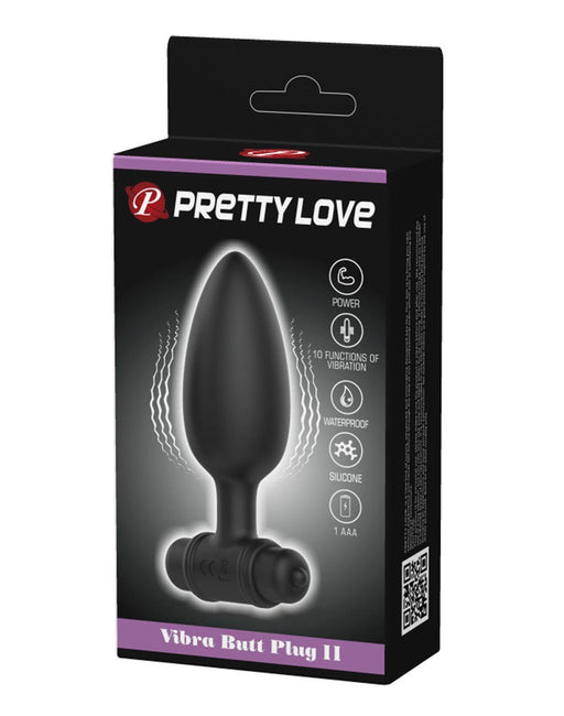Pretty Love - Vibrerende Buttplug Vibra Buttplug II - Zwart