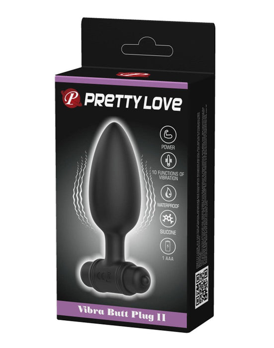 Pretty Love - Vibrerende Buttplug Vibra Buttplug II - Zwart