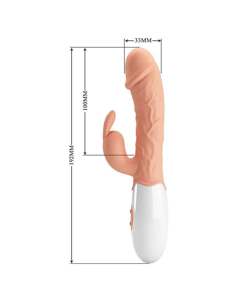 Pretty Love - Easter Bunny - Vibrator - Realistische Rabbit Vibrator - Lichte Huidskleur - Geeft Intens G Spot en Clitoris Stimulatie-Erotiekvoordeel.nl