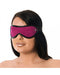 Rimba Bondage Play - Blinddoek - Luxe Leren Oogmasker - Zwart Roze - One Size