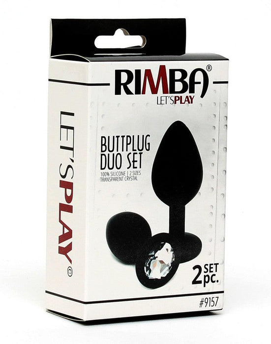 Rimba Bondage Play - Buttplug Duo Set Siliconen Met Kristal