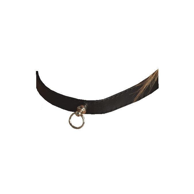 Rimba Bondage Play - Collar 1.5 cm Breed - Zwart leer