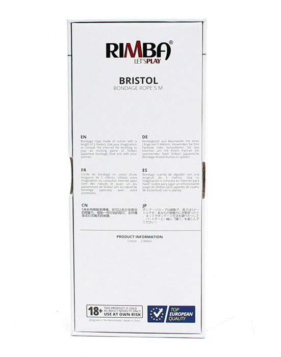Rimba - Bristol - Bondagetouw Katoen - 5 Meter - Zwart-Erotiekvoordeel.nl