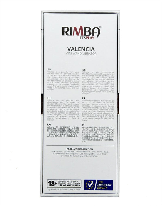 Rimba - Valencia - Mini Wand Vibrator - Paars-Erotiekvoordeel.nl
