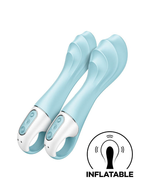 Satisfyer - Air Pump Vibrator 5+ - Opblaasbare G-Spot Vibrator - Met App Control - Blauw-Erotiekvoordeel.nl