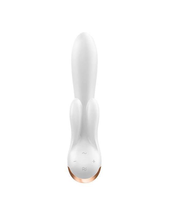 Satisfyer - Double Flex Rabbit - Tarzan Vibrator - Met App Control - Wit-Erotiekvoordeel.nl