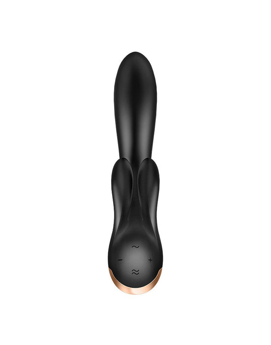 Satisfyer - Double Flex Rabbit - Tarzan Vibrator - Met App Control - Zwart-Erotiekvoordeel.nl