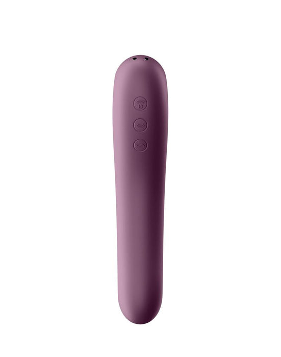 Satisfyer - Dual Kiss - Luchtdruk en G-Spot Vibrator - 2-in-1 - Met App Control - Paars-Erotiekvoordeel.nl
