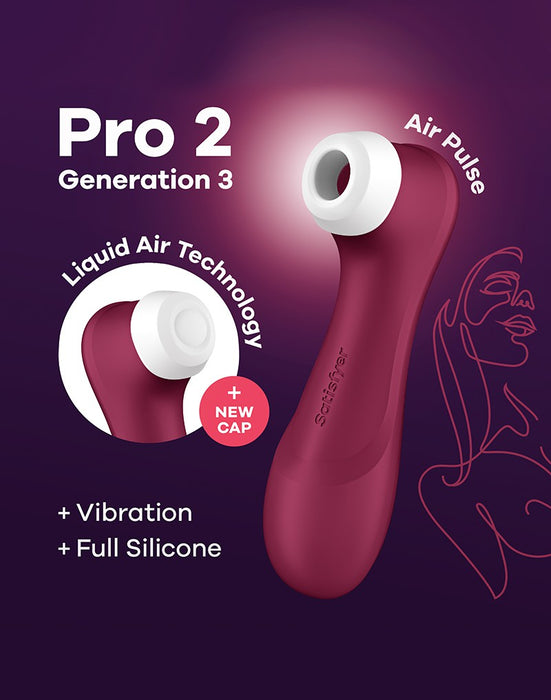 Satisfyer - Pro 2 Generation 3 - Luchtdruk Vibrator - Rood